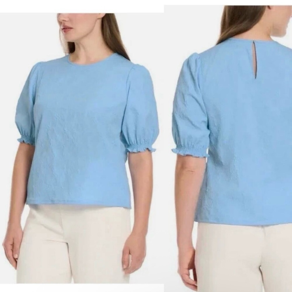 Ted Baker - Blue Puff Sleeve Top NTWS